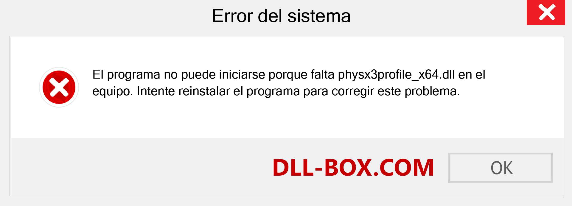 ¿Falta el archivo physx3profile_x64.dll ?. Descargar para Windows 7, 8, 10 - Corregir physx3profile_x64 dll Missing Error en Windows, fotos, imágenes